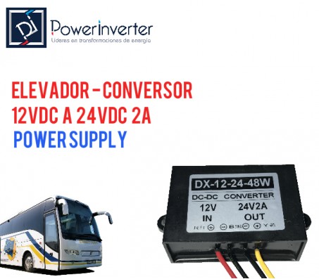 ELEVADOR DE VOLTAJE 12V A 24VDC 48W (2A)
